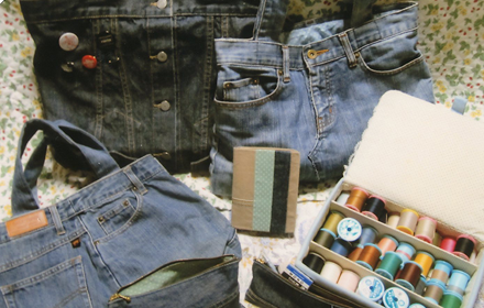 Let’s古着ジーンズをリメイク