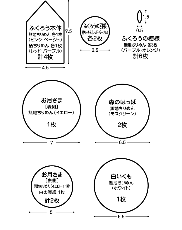 ふくろうのリース パッチワーク キルト 手づくりレシピ そーいんぐ Com