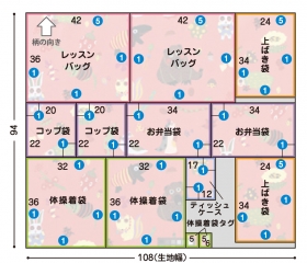 できあがりサイズ/裁ち合せ図/きれいに仕上げるために